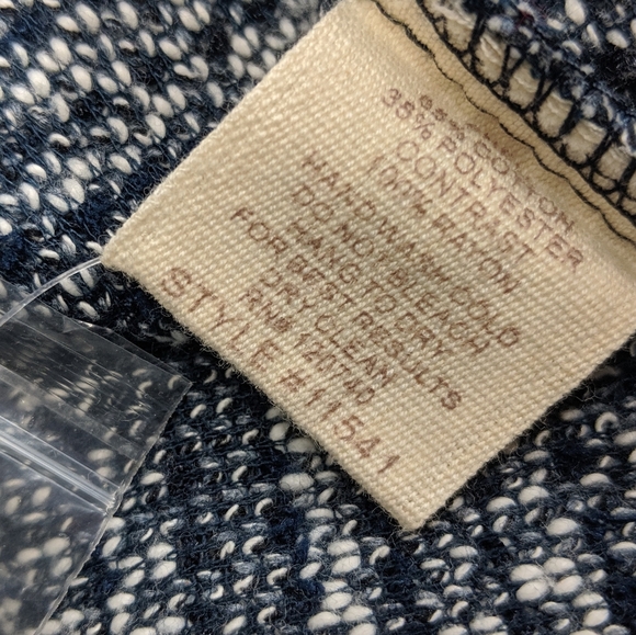 Mystree Navy Marled Double Breast Sweater Coat ML - Picture 14 of 16